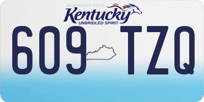 KY license plate 609TZQ