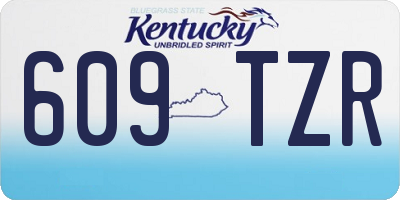KY license plate 609TZR