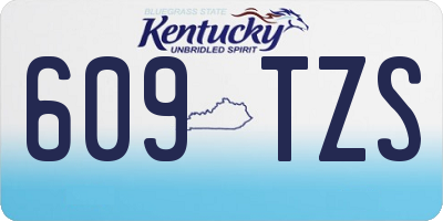 KY license plate 609TZS