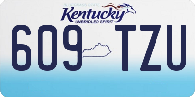 KY license plate 609TZU