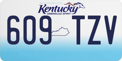 KY license plate 609TZV