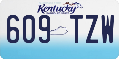KY license plate 609TZW