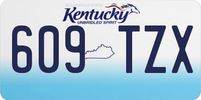 KY license plate 609TZX