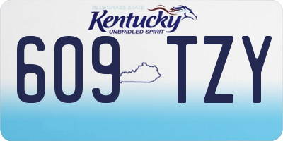 KY license plate 609TZY