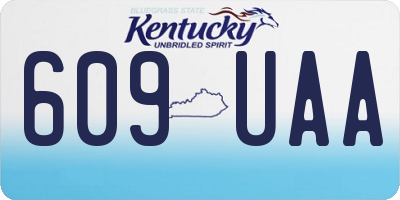 KY license plate 609UAA