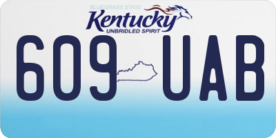 KY license plate 609UAB