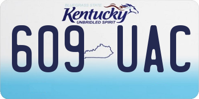 KY license plate 609UAC