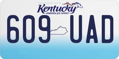 KY license plate 609UAD