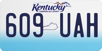 KY license plate 609UAH