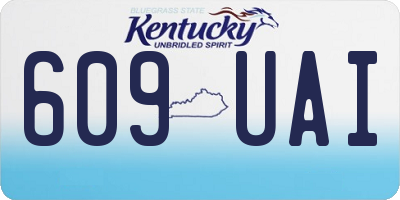 KY license plate 609UAI