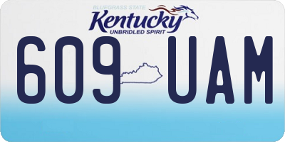 KY license plate 609UAM