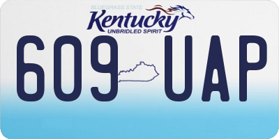 KY license plate 609UAP