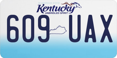 KY license plate 609UAX
