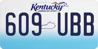KY license plate 609UBB