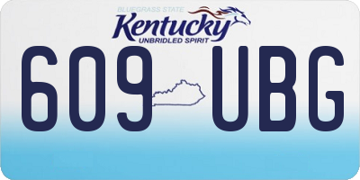 KY license plate 609UBG