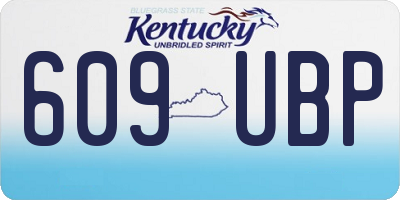 KY license plate 609UBP