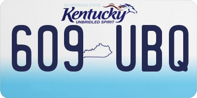 KY license plate 609UBQ