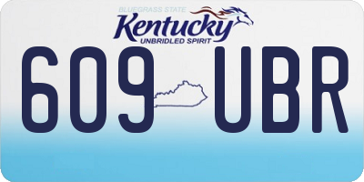 KY license plate 609UBR