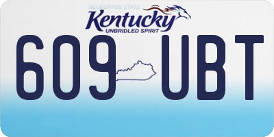 KY license plate 609UBT