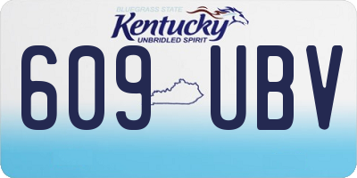 KY license plate 609UBV