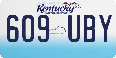 KY license plate 609UBY