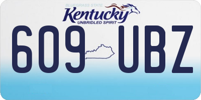 KY license plate 609UBZ