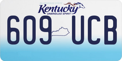 KY license plate 609UCB