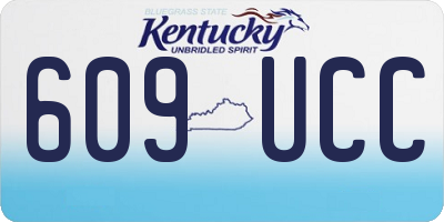 KY license plate 609UCC