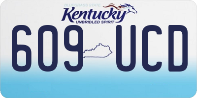 KY license plate 609UCD