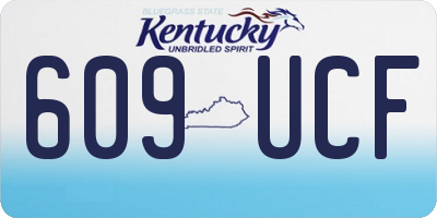 KY license plate 609UCF