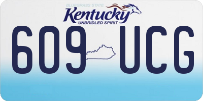 KY license plate 609UCG