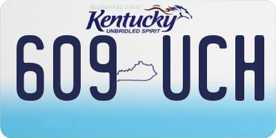 KY license plate 609UCH