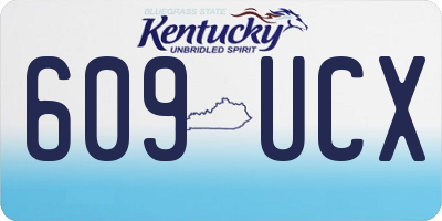 KY license plate 609UCX