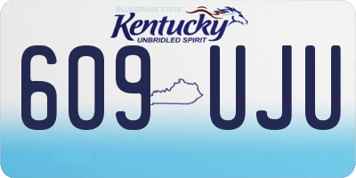 KY license plate 609UJU