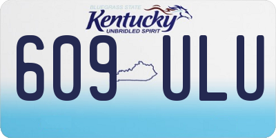 KY license plate 609ULU