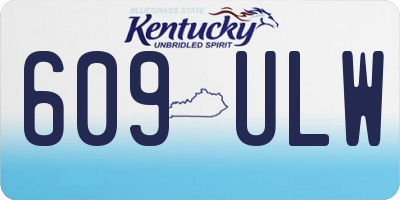 KY license plate 609ULW