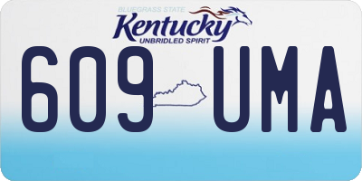 KY license plate 609UMA