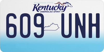KY license plate 609UNH