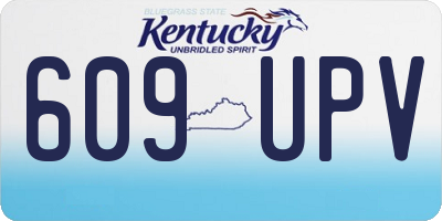 KY license plate 609UPV