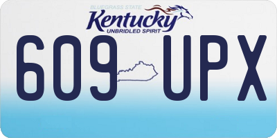 KY license plate 609UPX