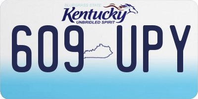 KY license plate 609UPY
