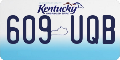 KY license plate 609UQB