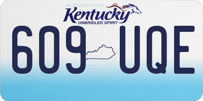 KY license plate 609UQE