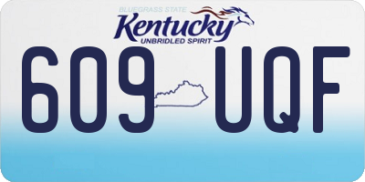 KY license plate 609UQF