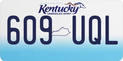 KY license plate 609UQL