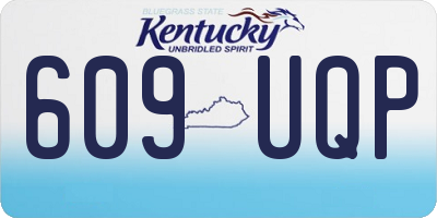 KY license plate 609UQP
