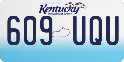 KY license plate 609UQU