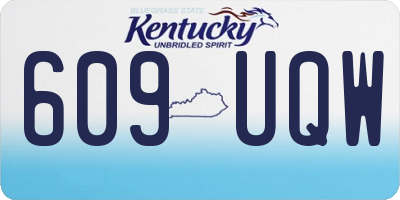 KY license plate 609UQW