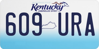 KY license plate 609URA