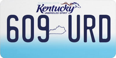 KY license plate 609URD